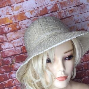 Retro Woven Cream Cloche Style Sun Hat